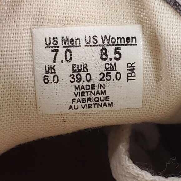 Vans Off the Wall Athletic Lace Up Shoe Womens Size 8.5 Mens 7 TB4R Gray White - Picture 9 of 9